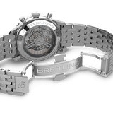  Shop Authentic Breitling Navitimer B01 Chronograph 43 Black Dial Silver Steel Strap Watch for Men - AB0138211B1A1 - Luxxuri