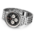 Breitling Navitimer B01 Chronograph 43 Black Dial Silver Steel Strap Watch for Men - AB0138211B1A1