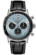 Breitling Navitimer B01 Chronograph 43 Blue Dial Black Leather Strap Watch for Men - AB0138241C1P1