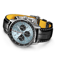 Breitling Navitimer B01 Chronograph 43 Blue Dial Black Leather Strap Watch for Men - AB0138241C1P1