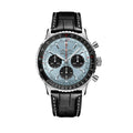 Breitling Navitimer B01 Chronograph 43 Blue Dial Black Leather Strap Watch for Men - AB0138241C1P1