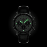  Shop Authentic Breitling Navitimer B01 Chronograph 43 Silver Dial Black Leather Strap Watch for Men - AB0138241G1P1 - Luxxuri