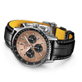 Breitling Navitimer B01 Chronograph 43 Brown Dial Black Leather Strap Watch for Men - AB0138241K1P1