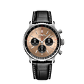 Breitling Navitimer B01 Chronograph 43 Brown Dial Black Leather Strap Watch for Men - AB0138241K1P1