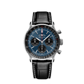Breitling Navitimer B01 Chronograph 41 Blue Dial Black Leather Strap Watch for Men - AB0139241C1P1