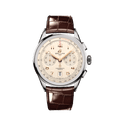 Breitling Premier B01 Chronograph 42 White Dial Brown Leather Strap Watch for Men - AB0145211G1P1