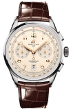  Shop Authentic Breitling Premier B01 Chronograph 42 White Dial Brown Leather Strap Watch for Men - AB0145211G1P1 - Luxxuri