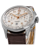  Shop Authentic Breitling Premier B01 Chronograph 42 White Dial Brown Leather Strap Watch for Men - AB0145211G1P1 - Luxxuri