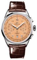 Breitling Premier B01 Chronograph 42 Beige Dial Brown Leather Strap Watch for Men - AB0145331K1P1