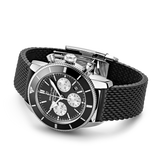  Shop Authentic Breitling Superocean Heritage B01 Chronograph 44 Black Dial Black Mesh Bracelet Watch for Men - AB0162121B1S1 - Luxxuri