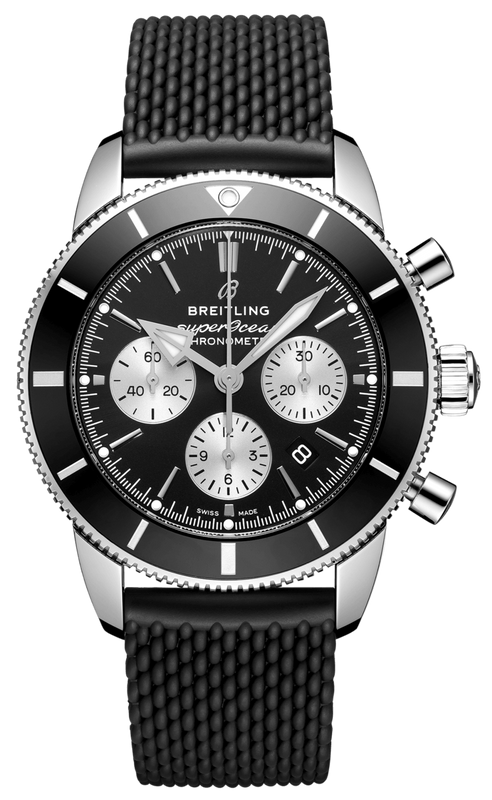  Shop Authentic Breitling Superocean Heritage B01 Chronograph 44 Black Dial Black Mesh Bracelet Watch for Men - AB0162121B1S1 - Luxxuri