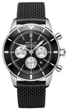  Shop Authentic Breitling Superocean Heritage B01 Chronograph 44 Black Dial Black Mesh Bracelet Watch for Men - AB0162121B1S1 - Luxxuri
