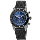  Shop Authentic Breitling Superocean Heritage B01 Chronograph 44 Blue Dial Black Mesh Bracelet Watch for Men - AB0162121C1S1 - Luxxuri