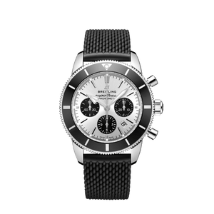  Shop Authentic Breitling Superocean Heritage B01 Chronograph 44 Silver Dial Black Mesh Bracelet Watch for Men - AB0162121G1S1 - Luxxuri