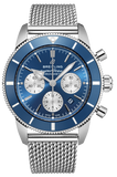 Shop Authentic Breitling Superocean Heritage B01 Chronograph 44 Blue Dial Silver Mesh Bracelet Watch for Men - AB0162161C1A1 - Luxxuri