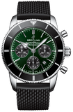  Shop Authentic Breitling Superocean Heritage B01 Chronograph 44 Limited Edition Green Dial Black Mesh Bracelet Watch for Men - AB01621A1L1S1 - Luxxuri