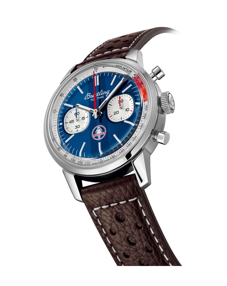 Shop Authentic Breitling Top Time B01 Shelby Cobra Blue Dial Brown Leather Strap Watch for Men - AB01763A1C1X1 - Luxxuri