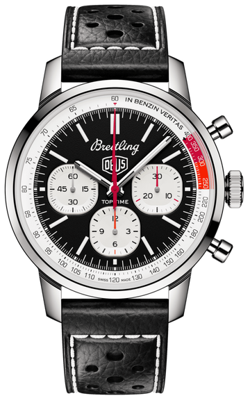  Shop Authentic Breitling Top Time B01 Deus Black Dial Black Leather Strap Watch for Men - AB01765A1B1X1 - Luxxuri