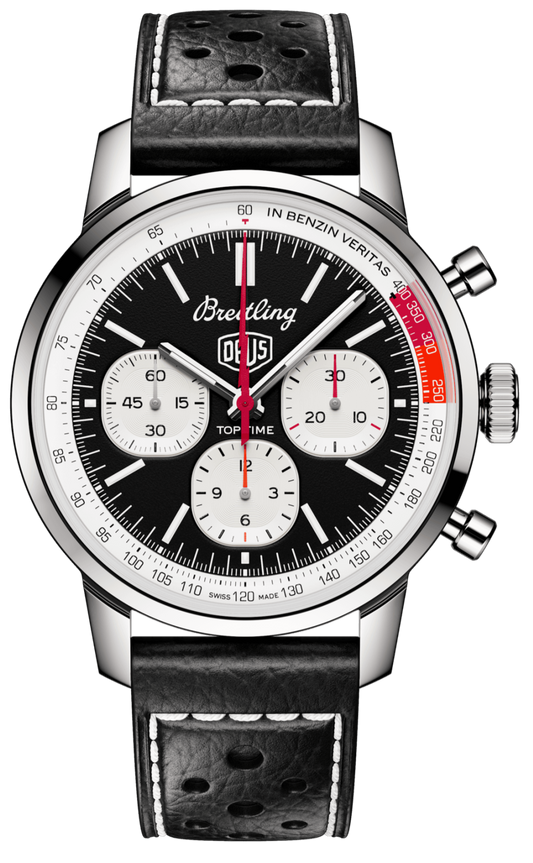  Shop Authentic Breitling Top Time B01 Deus Black Dial Black Leather Strap Watch for Men - AB01765A1B1X1 - Luxxuri