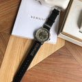  Shop Authentic Versace V-Circle Black Manifesto Courage Quartz Silver Dial Black Leather Strap Watch for Men - VBQ080017 - Luxxuri