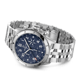  Shop Authentic Breitling Super Avi B04 Chronograph GMT 46 Tribute to Vought F4U Corsair Blue Dial Silver Steel Strap Watch for Men - AB04451A1C1A1 - Luxxuri