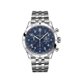  Shop Authentic Breitling Super Avi B04 Chronograph GMT 46 Tribute to Vought F4U Corsair Blue Dial Silver Steel Strap Watch for Men - AB04451A1C1A1 - Luxxuri