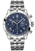  Shop Authentic Breitling Super Avi B04 Chronograph GMT 46 Tribute to Vought F4U Corsair Blue Dial Silver Steel Strap Watch for Men - AB04451A1C1A1 - Luxxuri