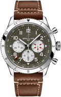  Shop Authentic Breitling Super Avi B04 Chronograph GMT 46 Curtiss Warhawk Green Dial Brown Leather Strap Watch for Men - AB04452A1L1X1 - Luxxuri