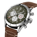  Shop Authentic Breitling Super Avi B04 Chronograph GMT 46 Curtiss Warhawk Green Dial Brown Leather Strap Watch for Men - AB04452A1L1X1 - Luxxuri