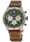  Shop Authentic Breitling Super Avi B04 Chronograph GMT 46 Curtiss Warhawk Green Dial Brown Leather Strap Watch for Men - AB04452A1L1X1 - Luxxuri