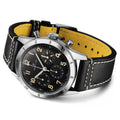  Shop Authentic Breitling Avi Ref. 765 1953 Re-Edition Black Dial Black Leather Strap Watch for Men - AB0920131B1X1 - Luxxuri