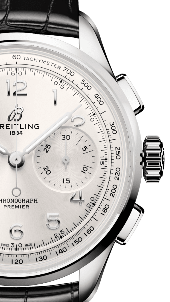  Shop Authentic Breitling Premier B09 Chronograph 40 White Dial Black Leather Strap Watch for Men - AB0930371G1P1 - Luxxuri