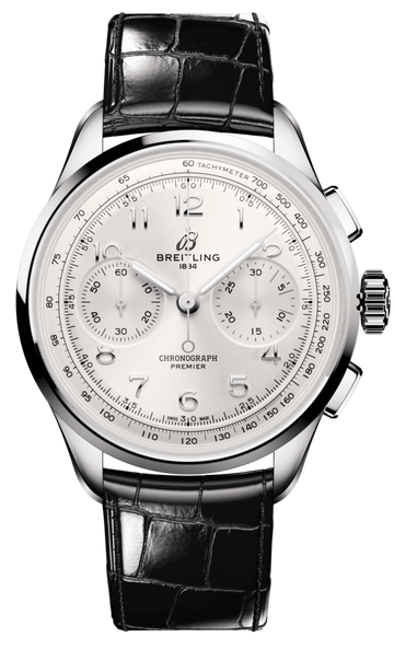  Shop Authentic Breitling Premier B09 Chronograph 40 White Dial Black Leather Strap Watch for Men - AB0930371G1P1 - Luxxuri