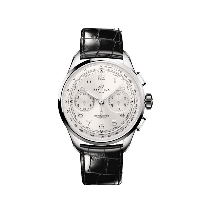  Shop Authentic Breitling Premier B09 Chronograph 40 White Dial Black Leather Strap Watch for Men - AB0930371G1P1 - Luxxuri