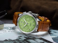 Breitling Premier B09 Chronograph 40 Green Dial Brown Leather Strap Watch for Men - AB0930D31L1P1
