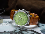  Shop Authentic Breitling Premier B09 Chronograph 40 Green Dial Brown Leather Strap Watch for Men - AB0930D31L1P1 - Luxxuri