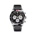  Shop Authentic Breitling Avi Ref. 765 1964 Re Edition Black Dial Black Leather Strap Watch for Men - AB09451A1B1X1 - Luxxuri