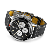  Shop Authentic Breitling Avi Ref. 765 1964 Re Edition Black Dial Black Leather Strap Watch for Men - AB09451A1B1X1 - Luxxuri