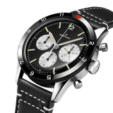  Shop Authentic Breitling Avi Ref. 765 1964 Re Edition Black Dial Black Leather Strap Watch for Men - AB09451A1B1X1 - Luxxuri