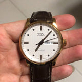  Shop Authentic Mido Multifort Automatic Silver Dial Brown Leather Strap Watch For Men - M005.430.36.031.80 - Luxxuri
