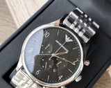  Shop Authentic Emporio Armani Beta Chronograph Black Dial Steel Strap Watch For Men - AR1863 - Luxxuri