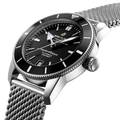 Breitling Superocean Heritage B20 Automatic 46 Black Dial Silver Mesh Bracelet Watch for Men - AB2020121B1A1