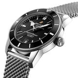  Shop Authentic Breitling Superocean Heritage B20 Automatic 46 Black Dial Silver Mesh Bracelet Watch for Men - AB2020121B1A1 - Luxxuri
