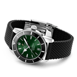  Shop Authentic Breitling Superocean Heritage B20 Automatic 42 Green Dial Black Mesh Bracelet Watch for Women - AB2010121L1S1 - Luxxuri