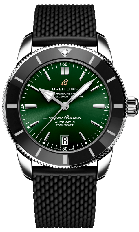  Shop Authentic Breitling Superocean Heritage B20 Automatic 42 Green Dial Black Mesh Bracelet Watch for Women - AB2010121L1S1 - Luxxuri