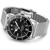  Shop Authentic Breitling Superocean Heritage B20 Automatic 46 Black Dial Silver Mesh Bracelet Watch for Men - AB2020121B1A1 - Luxxuri