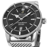  Shop Authentic Breitling Superocean Heritage B20 Automatic 46 Black Dial Silver Mesh Bracelet Watch for Men - AB2020121B1A1 - Luxxuri