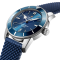 Breitling Superocean Heritage B20 Automatic 46 Blue Dial Blue Mesh Bracelet Watch for Men - AB2020161C1S1