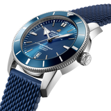  Shop Authentic Breitling Superocean Heritage B20 Automatic 46 Blue Dial Blue Mesh Bracelet Watch for Men - AB2020161C1S1 - Luxxuri