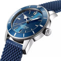  Shop Authentic Breitling Superocean Heritage II B20 44mm Blue Dial Blue Rubber Strap Mens Watch - AB2030161C1S1 - Luxxuri